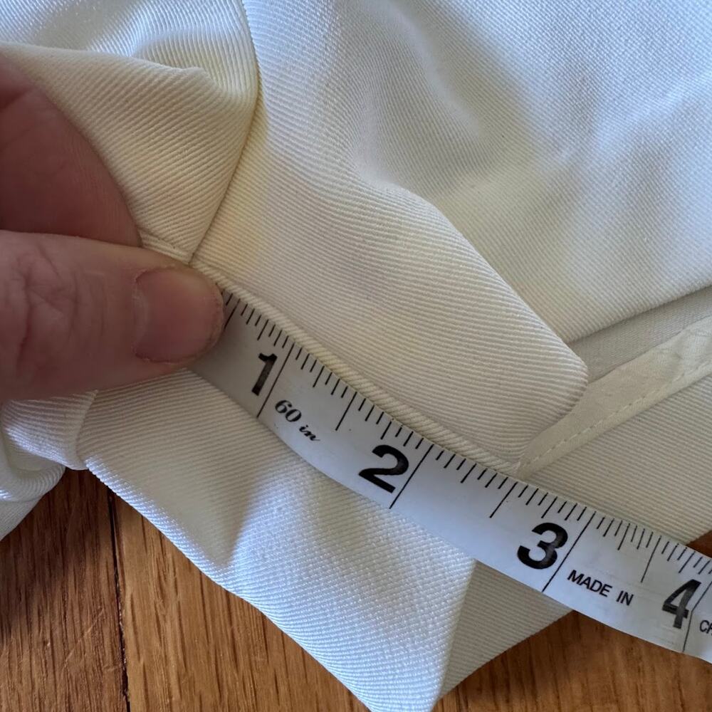 Gucci White Twill Shorts Ribbed Knit Striped Waistband Size IT 38 US 2 - Picture 6 of 9